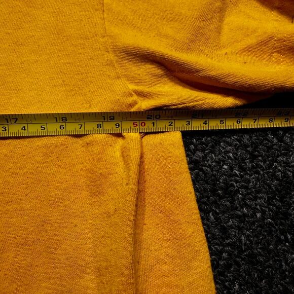 Y2K Columbia Logo Graphic T-Shirt Yellow Size L - Picture 6 of 7